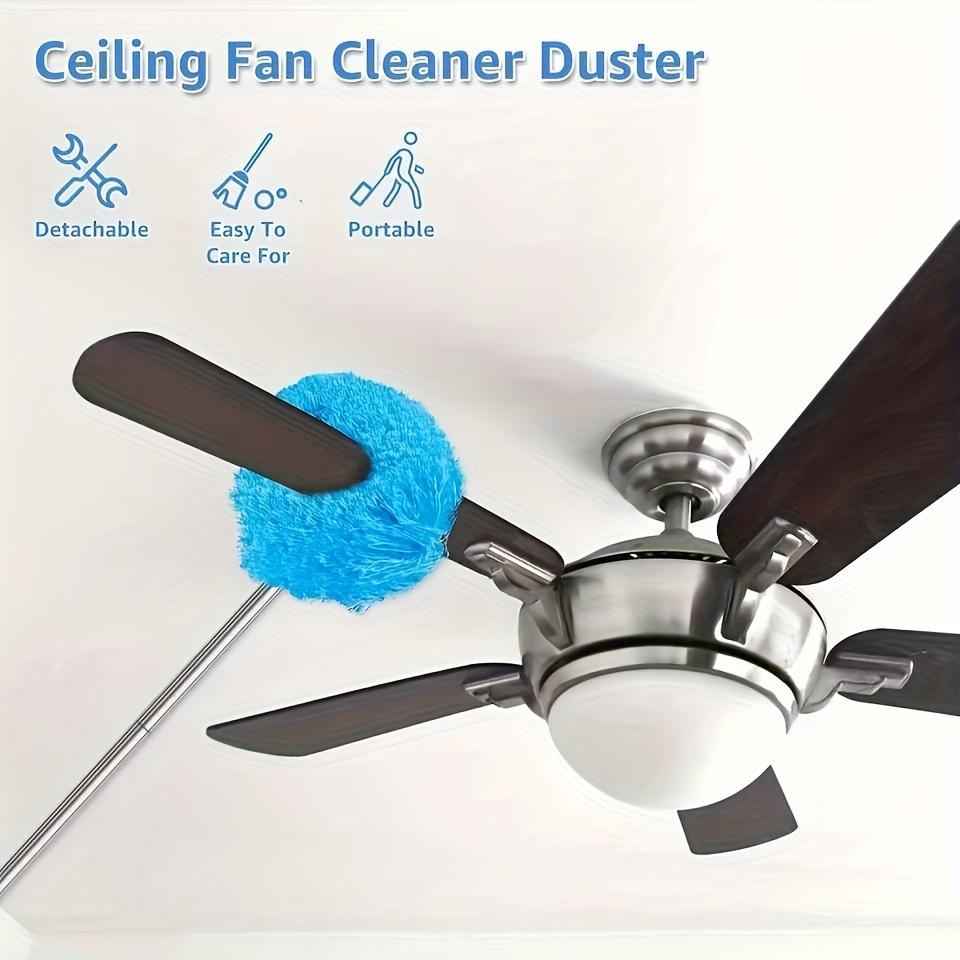 Ceiling Fan Duster with Extendable Pole, Detachable Brush Design, Ideal for Rvs & Homes, Easy Cleaning Tool for Airbrush Compressors, Home Cleaning Products