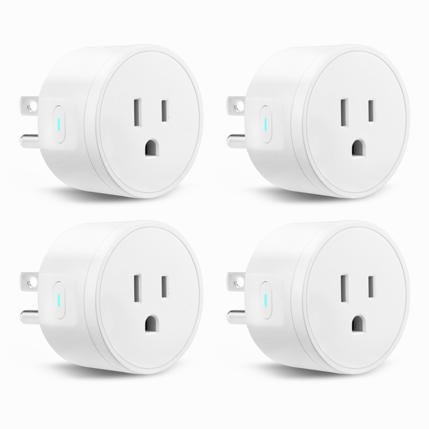 VEVOR Smart Socket Works with Alexa and Google Home 4 Pack White Smart Socket