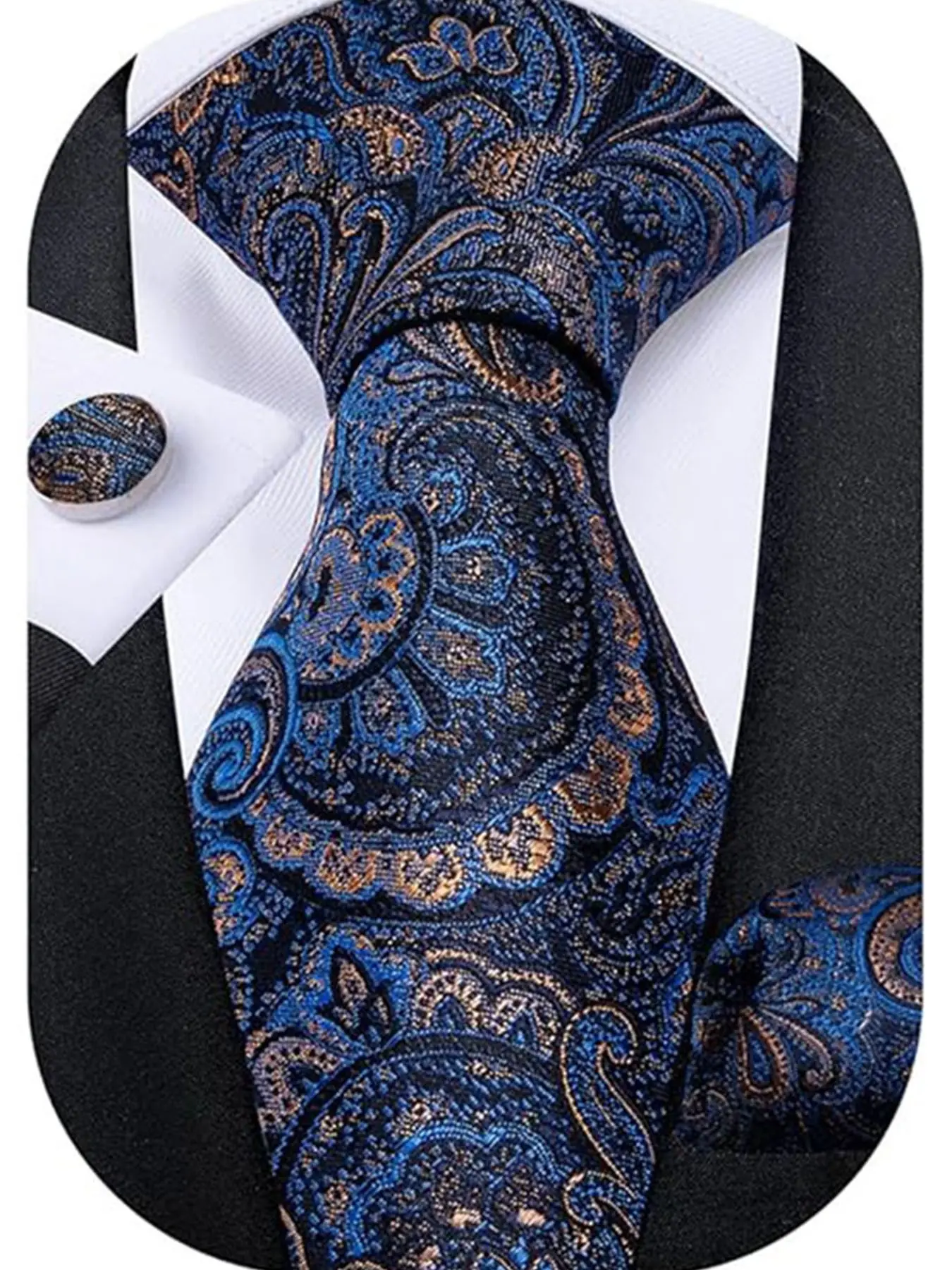 Men's Paisley Pattern Tie Set, Elegant Plaid Neckwear, Perfect for Holidays, Weddings, Parties, All Seasons Fashion Accessory, Ideal Gift