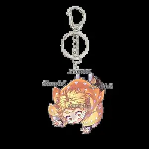 Q Version Creative Nezuko Agatsuma Zenitsu Tsuyuri Kanawo Anime Cartoon Acrylic Keychain Pendant Accessories Gifts for Friends