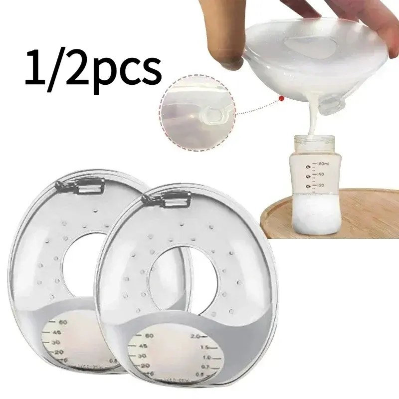 1/2 scale milk collector, breast milk collector, hand free silicone milk collector, wearable leakage milk receiver, anti overflow milk artifact