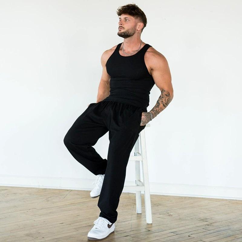 Men's Fitness Vest, High Elasticity Ribbed Training Breathable Sleeveless Tank Top, Plus Size Men's Vest