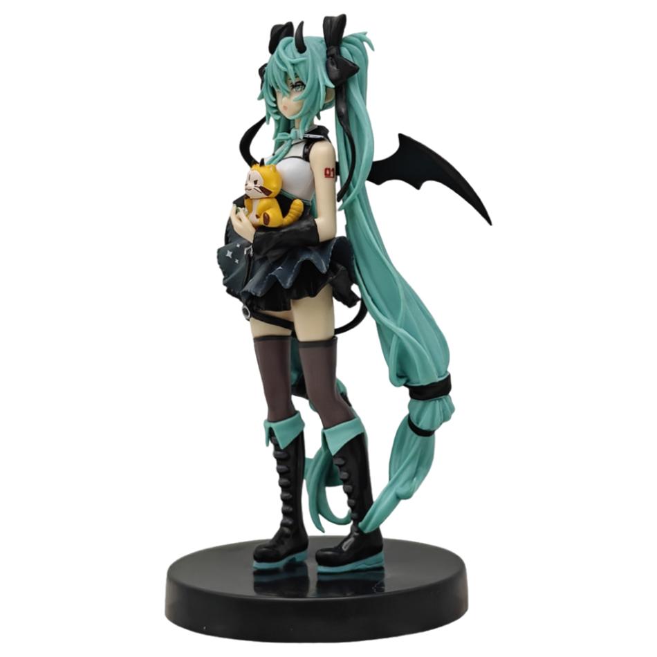 Anime Hatsune Miku Cos Raccoon Demon Cat Ears Cinnamoroll Kawaii Miku Girl Anime Figure PVC Collection Model Doll Toy