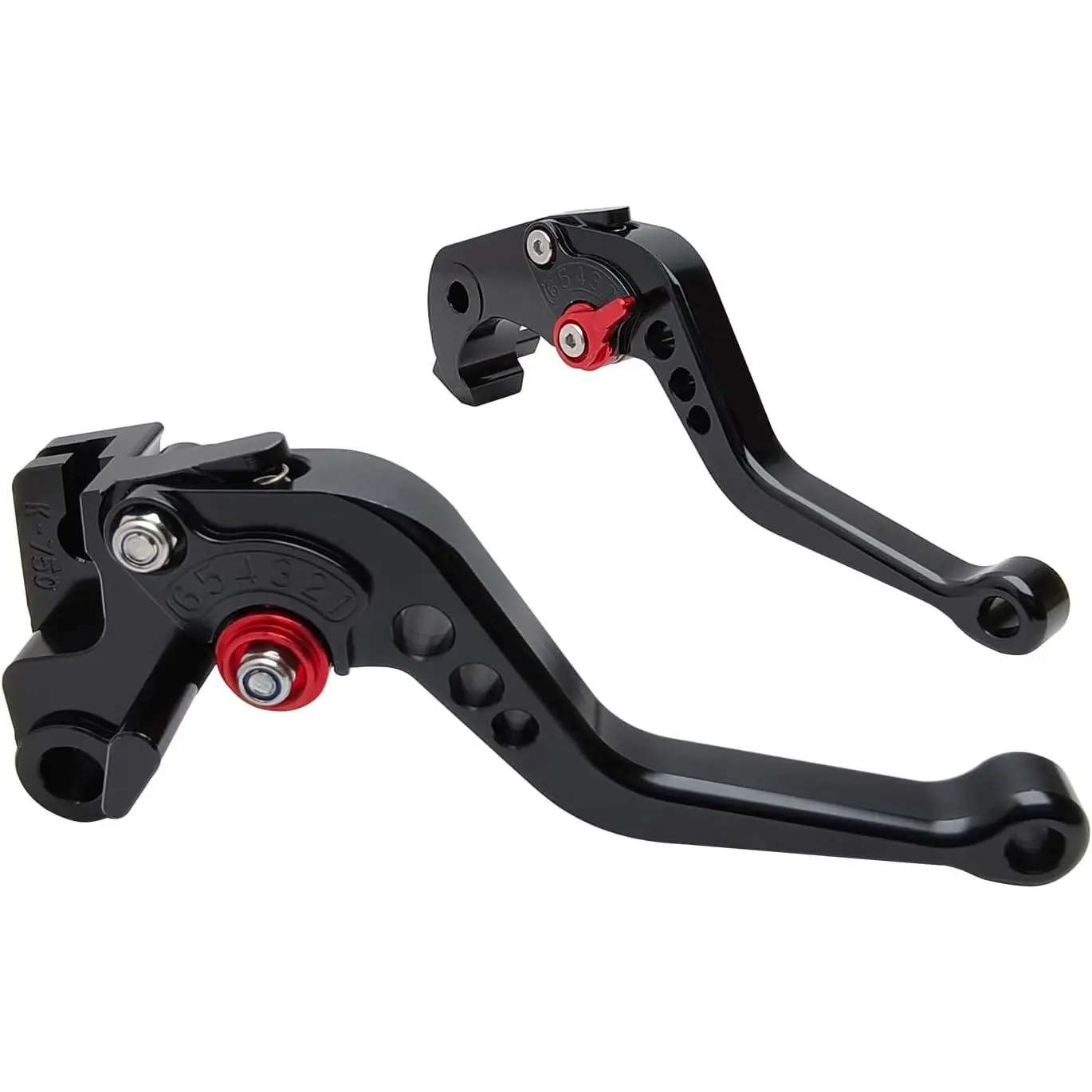 CNC Aluminum Adjustable Compact Short Brake Clutch Handle Lever Replacement (14.2cm) for Kawasaki ZX6R ZX-6R ZX6RR ZX636 (2019-2025), Kawasaki Fit Motorcycle Use Black Accessories, Sleek Look