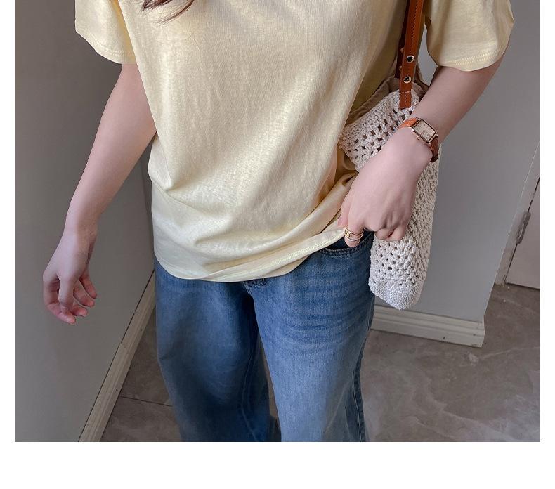 Women's V Neck T Shirt Spring Korean Style Loose Fit Snowflake Cotton Top Casual Basic Tee High Street Trendy Lightweight Summer Top for Women