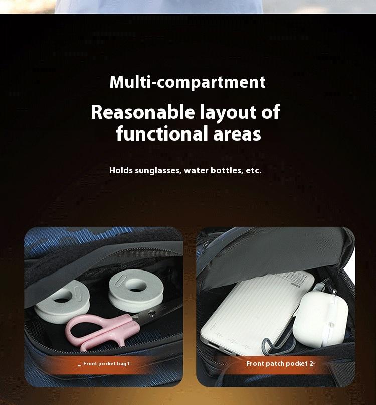 BIGWIG Tactical Sling Tackle Bag Lightweight Fishing Backpack Crossbody Storage Pack for Fishing Gear and Equipment Outdoor Sports Gift for Men SpringStatements