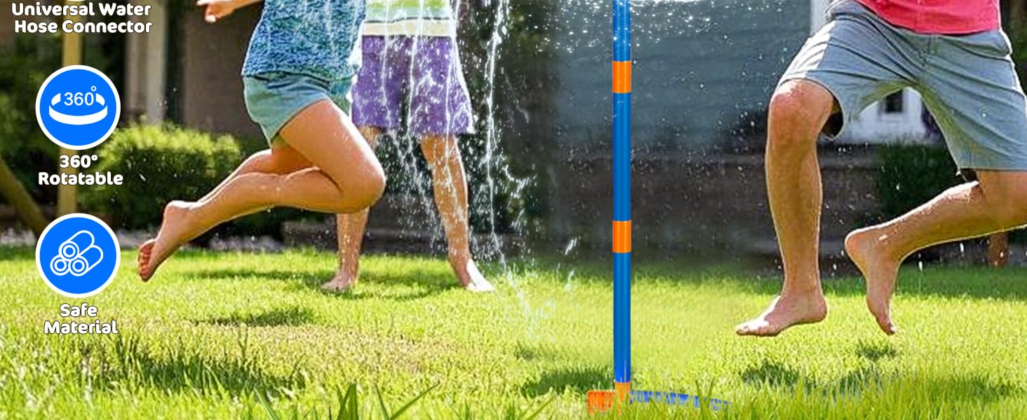 Windmill Sprinkler Toy for Kids 57" 360° Rotating Outdoor Water Spray with 36 Splash Holes Safe ABS Plastic Fun Backyard Lawn Sprinkler for Toddlers Boys Girls Pets Garden Watering Fun