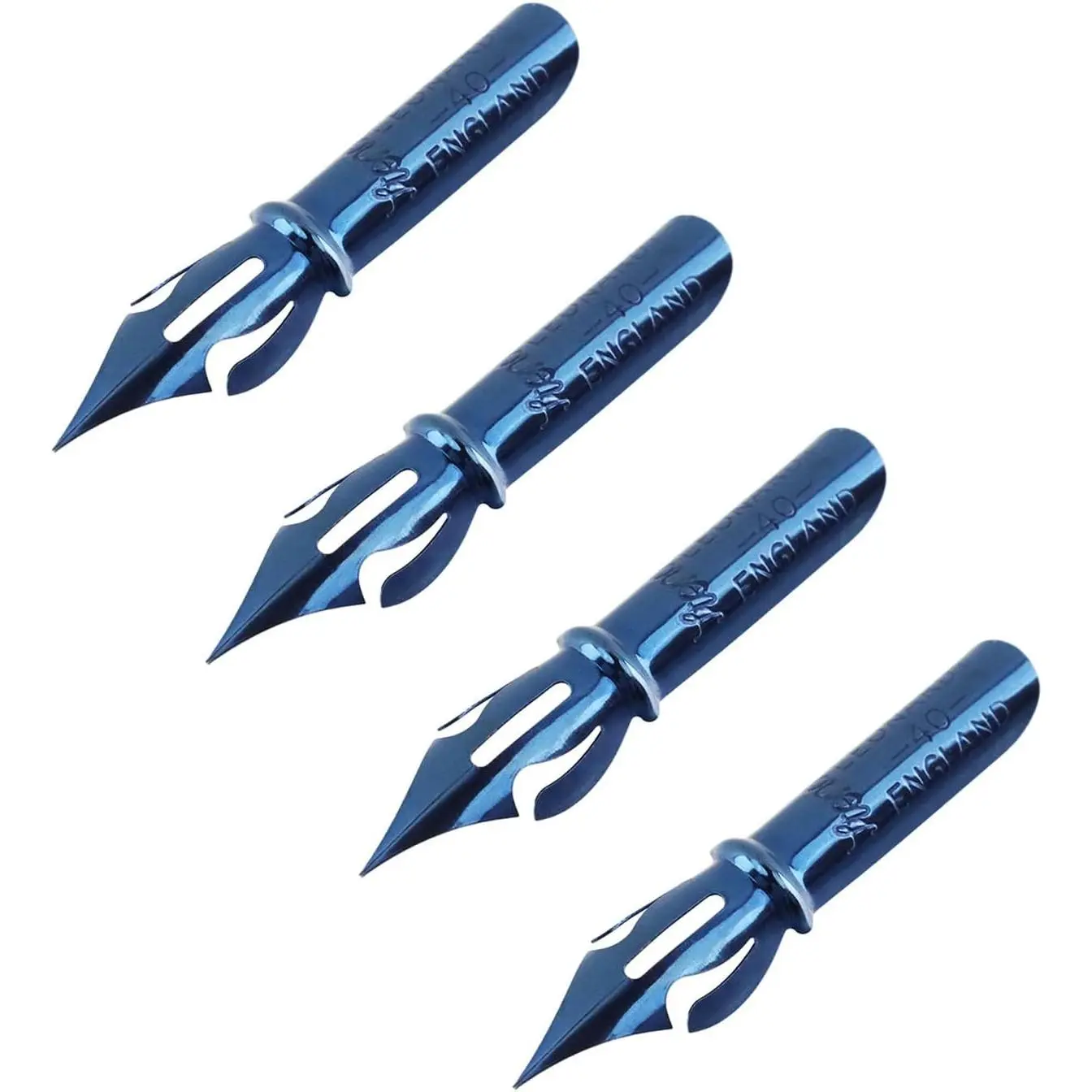 4 Packs Fountain Pen Replacement Steel Fountain Nibs - Pointed Tip, Huge Ink Storage, Smooth Flow, Smooth Writing for Calligraphy & Painting (Office Stationery Writing Tool)