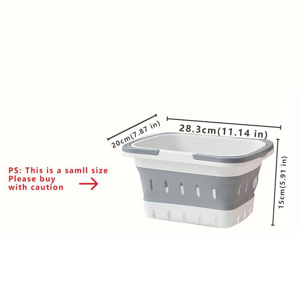 Foldable Laundry Basket with Handle, Durable Plastic, Space-Saving Rectangle Design for Bedroom and Bathroom, Easy to Clean Storage Solution, Collapsible Laundry Hamper