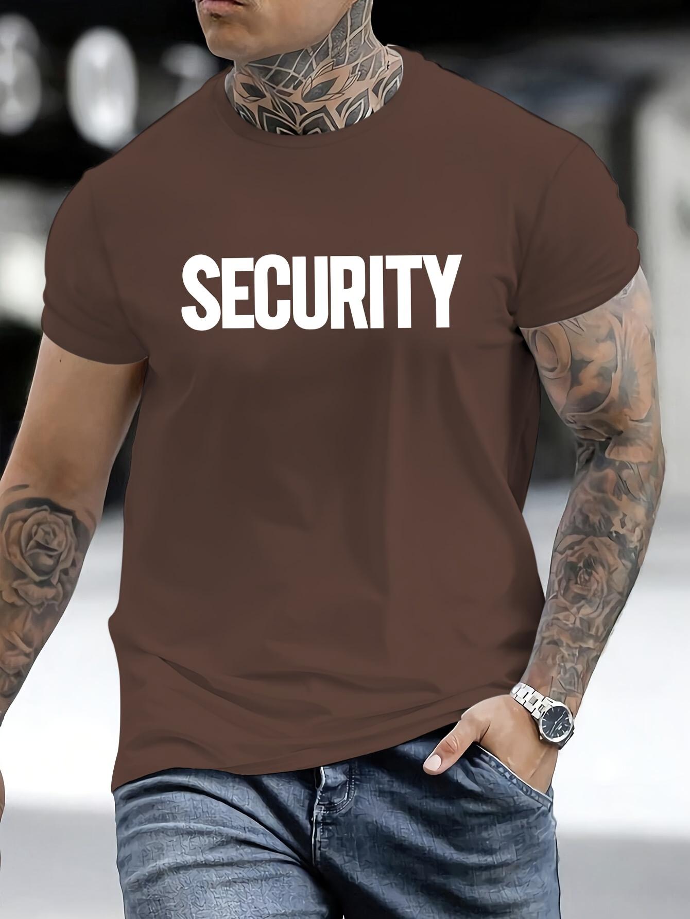 SECURITY Guard T-shirt Uniform Cosplay Halloween Costume Tee