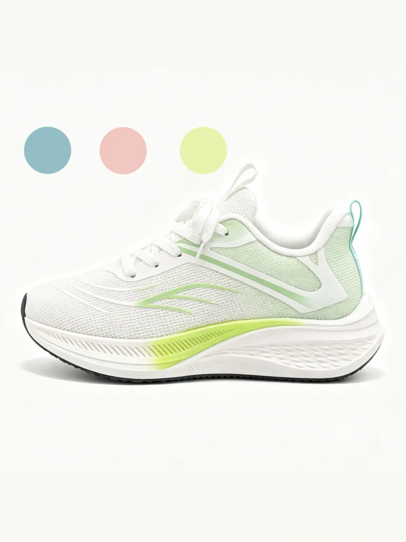 Women's Fresh Gradient Line Breathable Sporty Running Shoes, Thin Mesh Soft Cushioned Casual Sneakers For Campus Trips & Outdoor Jogging