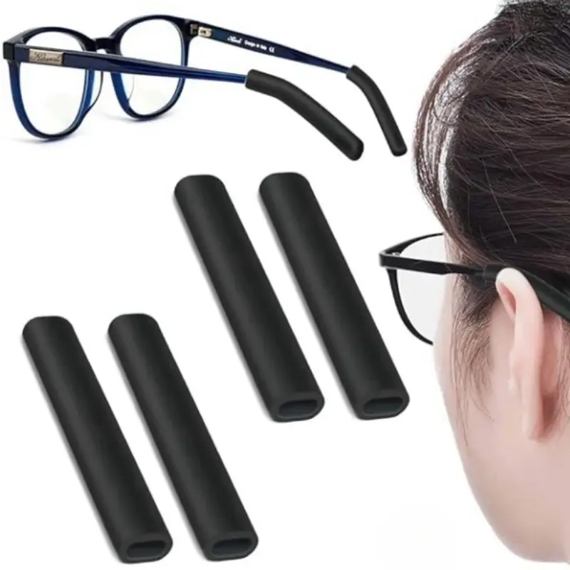 Silicone Eyeglass Anti-Slip Ear Pads, Ear Grips For Glasses, Soft Comfortable Temple Tips, Prevents Slipping, Relieves Ear Pressure Pain, Multi-Color Glasses Accessories