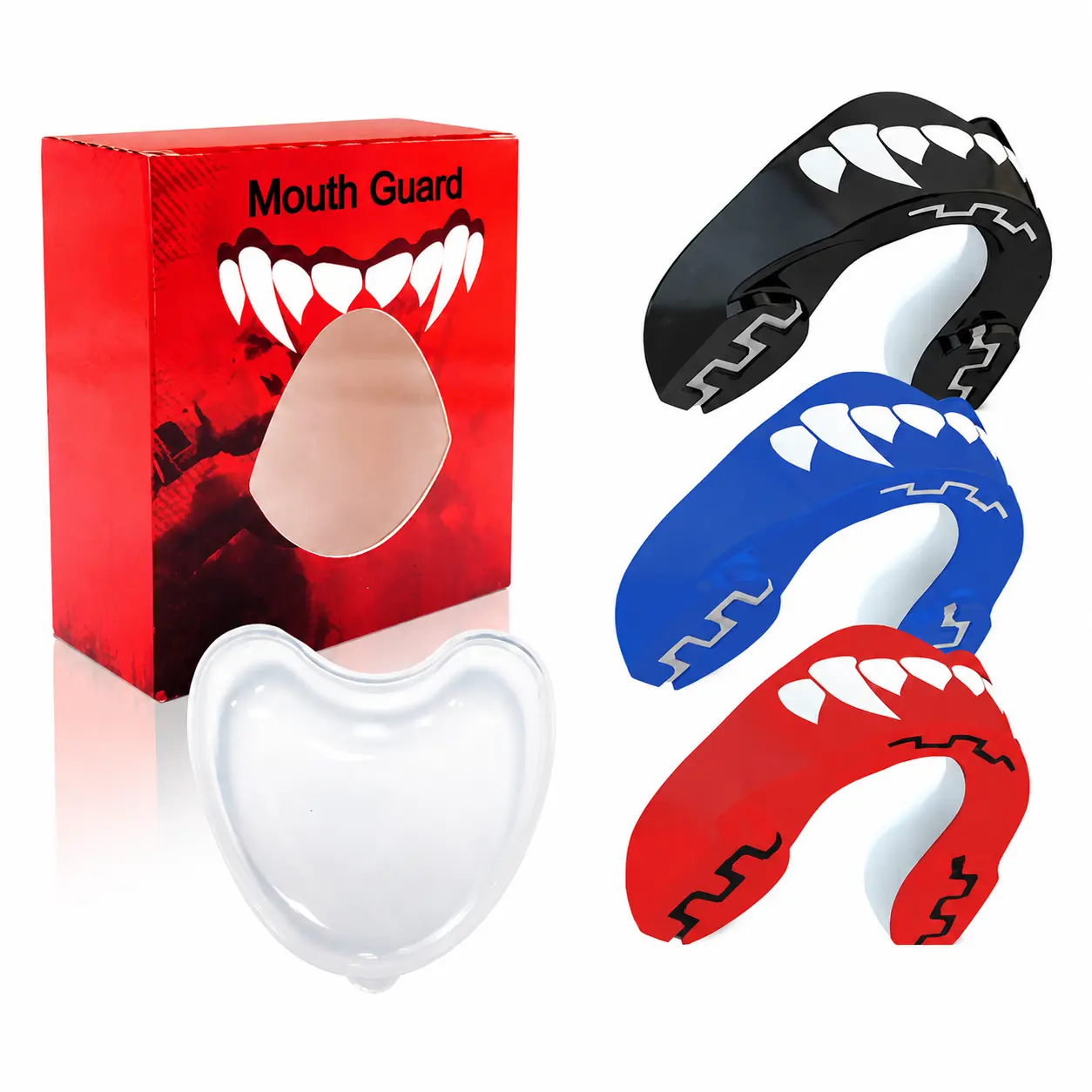 High-Performance Custom-Fit Mouthguard for Boxing, MMA, Taekwondo, Sanda, and Combat Sports — Durable EVA Thermoplastic Material, Boil-and-Bite Design, Dual-Layer Shock Absorption, FDA-Compliant, Reusable, Ideal for Training and Competition