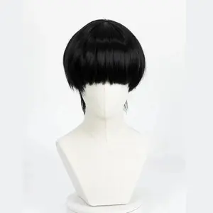 Anime Shigeo Kageyama Cosplay Wigs Anime Mob Psycho Black Short wig Synthetic Hair for Halloween Comic-con Party