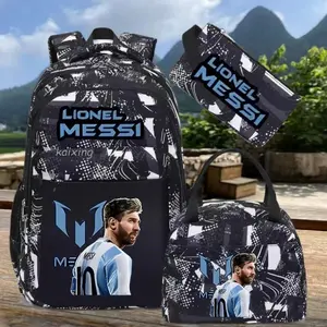 New Messi Backpack Teenage Girl Boy Laptop Knapsack Student Backpacks Camouflage Female Male Multi-pocket School Bags Travel Bag