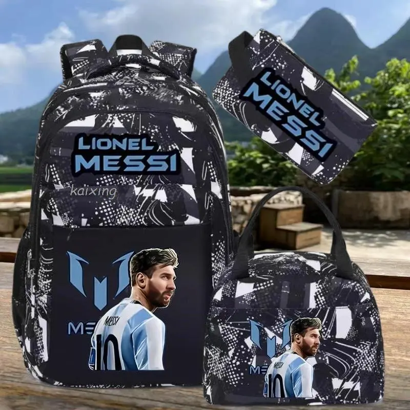 New Messi Backpack Teenage Girl Boy Laptop Knapsack Student Backpacks Camouflage Female Male Multi-pocket School Bags Travel Bag