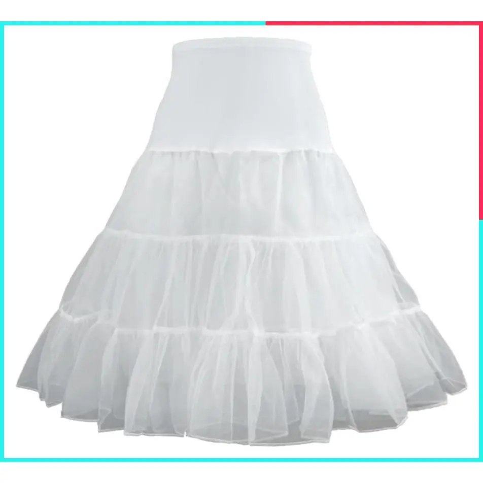 1950s Vintage Knee-Length Tulle Petticoat Women's Crinoline Half Slip Skirt
