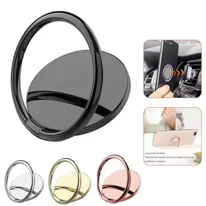 Metal Mobile Phone Finger Ring Stand Universal Finger Ring Holder Car Cell Phone Bracket For iPhone 17 Xiaomi Huawei