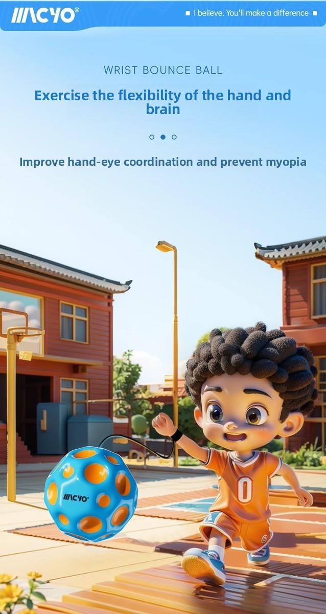 THE WELL KEPT Foam Moonstone Dimple Ball - Stress Relief Toy to Improve Reaction Time & Hand-Eye Coordination