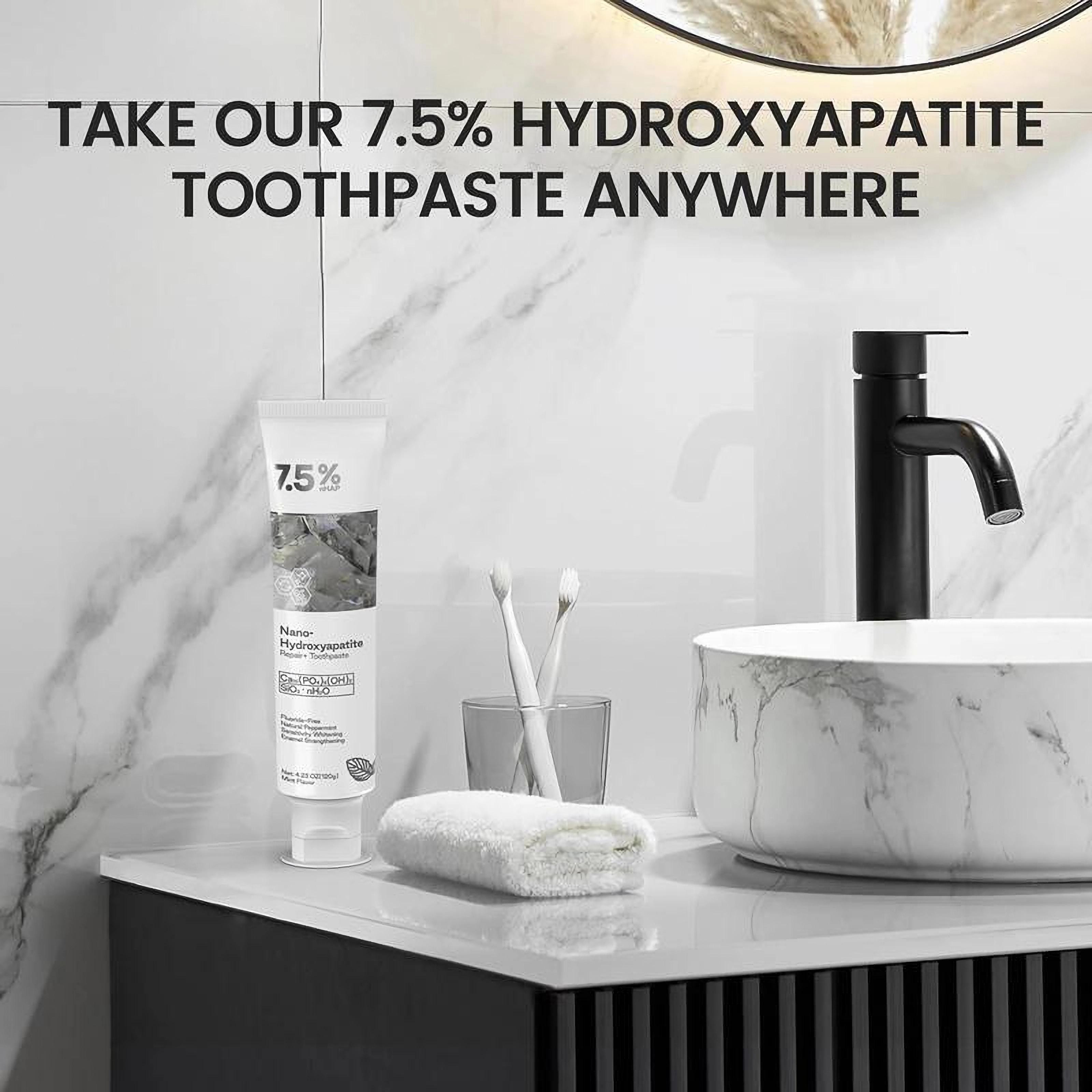 Hydroxyapatite Toothpaste for Advanced Enamel Protection Gentle Effective Fluoride-Free for Sensitive Teeth Daily Oral Care Repair Natural Peppermint Restore