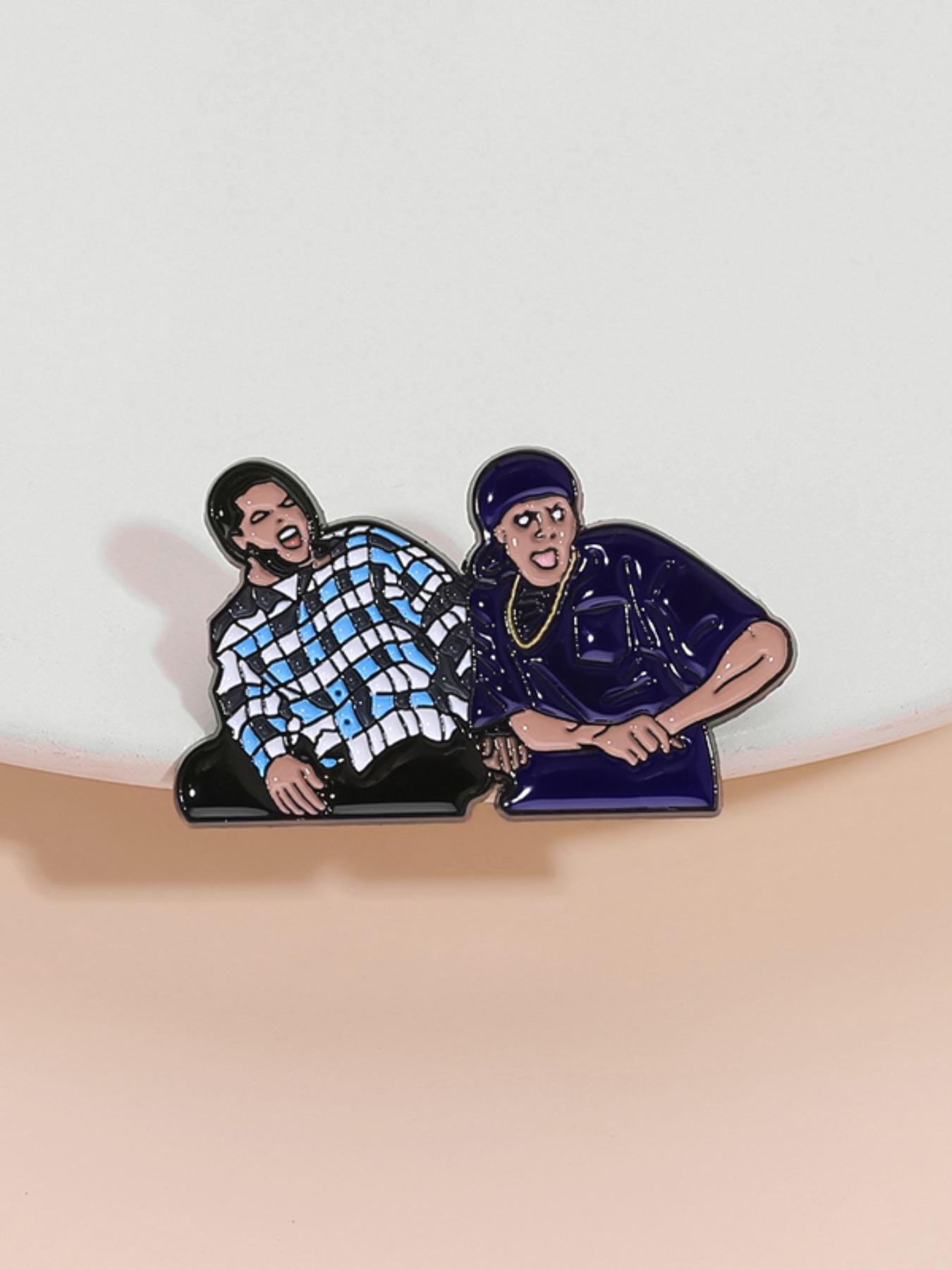 Unisex Punk Style Cartoon Character Brooch, Fashion Alloy Badge for Daily Clothing Decor, Trendy All-match & Exquisite Brooch for Birthday Gift, Fashion Accessory, Men Accessories