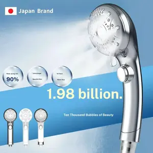 Water Saving Shower Head with Nano Foam Spray, 6 Modes High Pressure, Easy Installation, Universal G1/2 Adapter, Skin Care & Beauty Tool