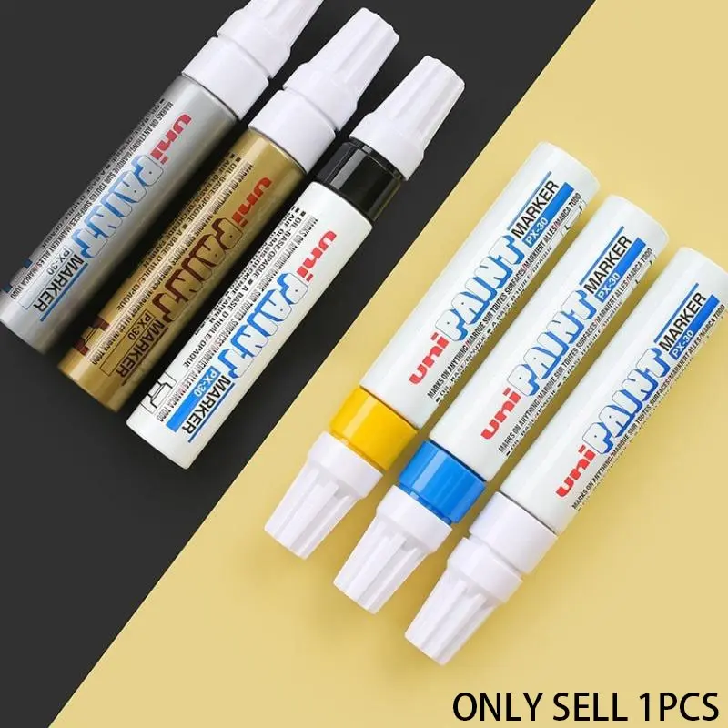 Uni Paint Pen Px-30, Rough Square Head Tip Sign in Pen, Durable, Versatile, Fade Resistant & Permanent Markings, Ideal for Car Repair, Graffiti Art & Surface, Sizes 4.0-8.5mm Ink, 1pcs