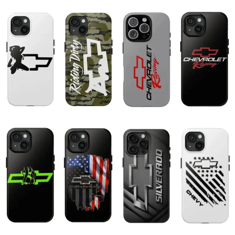 Chevy, CAT, FOrd Camouflage Phone Case For iPhone 17 16 15 14 13 12 Promax Pro Plus, Double-layer hard shell protection,best Gift
