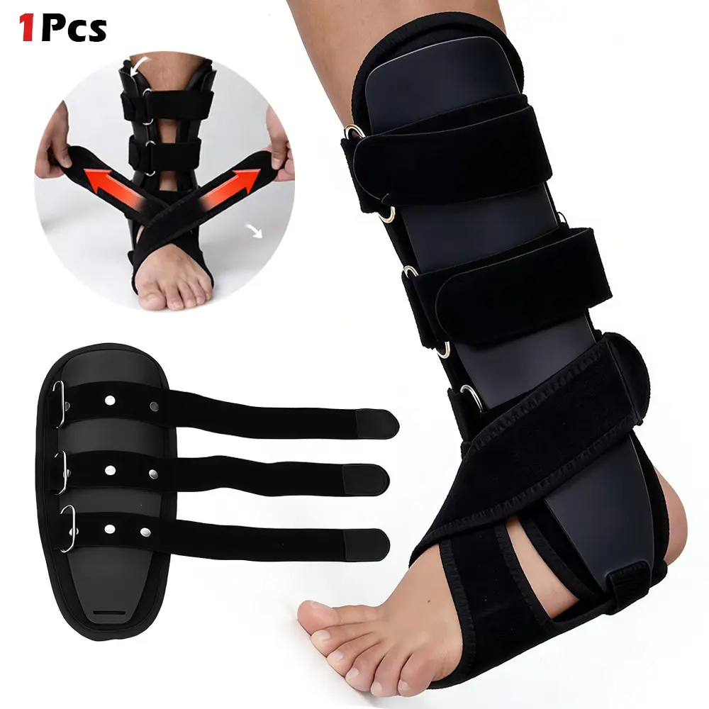 1Pcs Drop Foot Brace, Adjustable Ankle Support Brace, Ankle Wrap, Lace Up Ankle Splint Stabilizer for Walking, Foot Supports, Foot Drop Heel