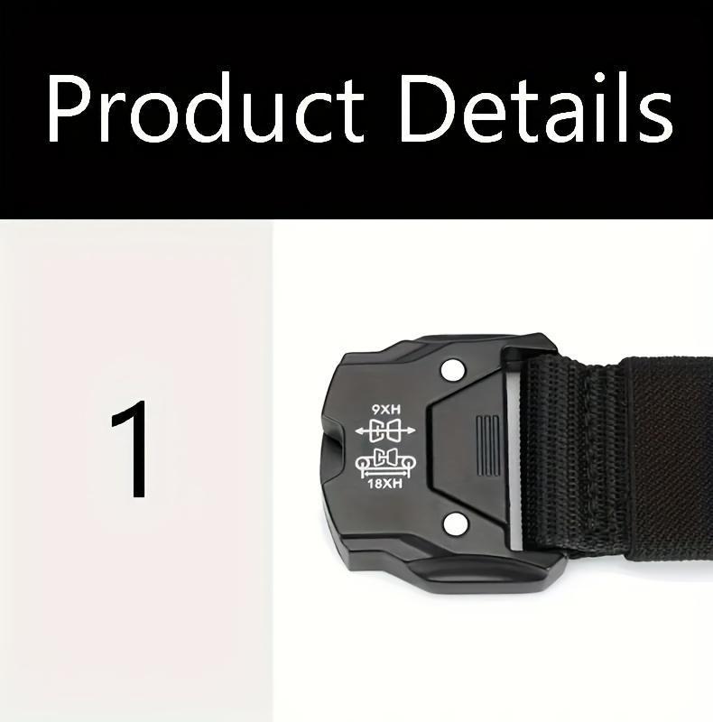 2026 New Arrival Men’s Tactical Training Waistband – Durable Nylon Quick-Release Buckle, Adjustable Black Outdoor Sports Belt