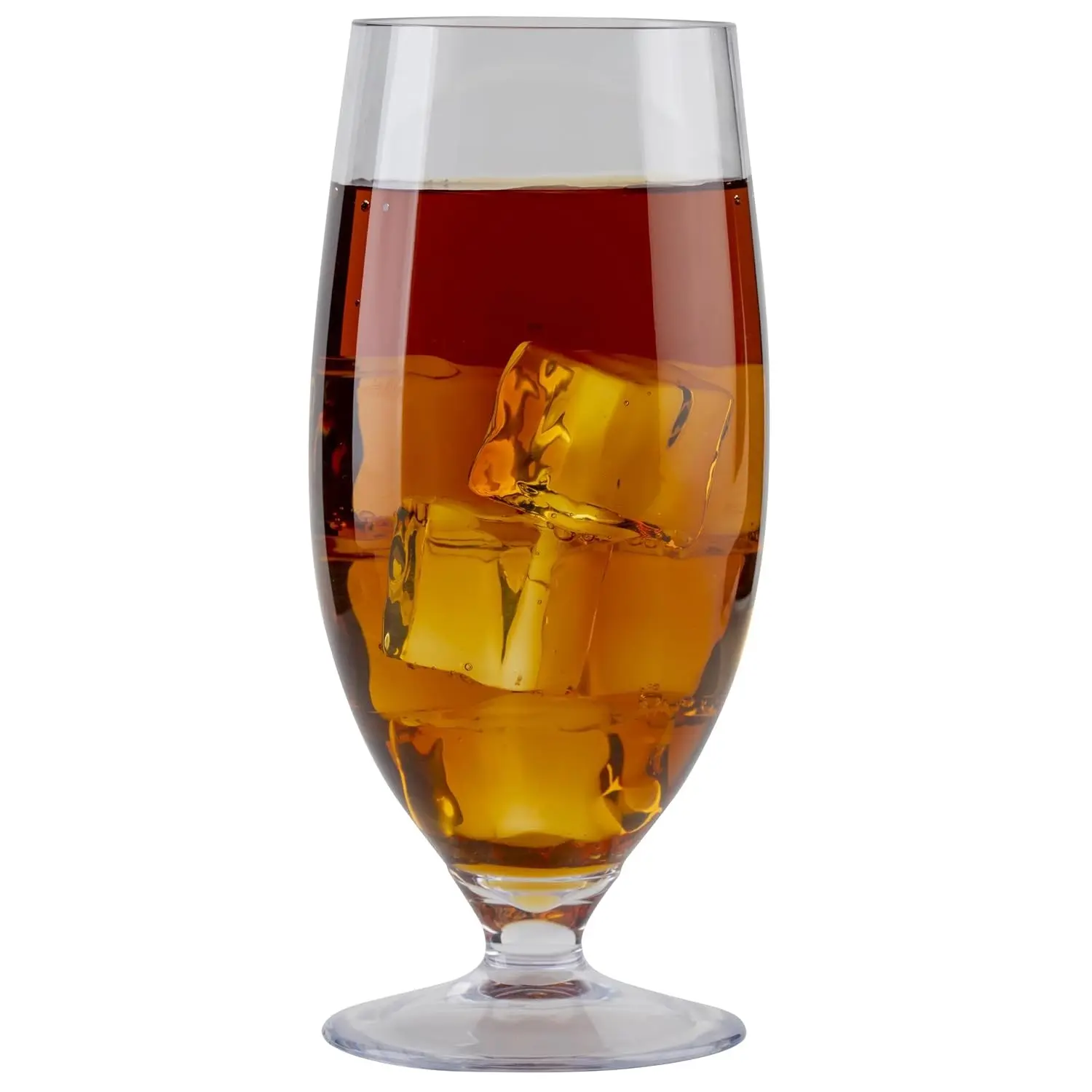 G.E.T. SW-1467-CL-EC 18 oz. Goblet Glasses, Reusable Plastic (Pack of 4) | Dishwasher safe, BPA-free, Restaurant service, Great for Water, Juice, Soft Drinks and Cocktails