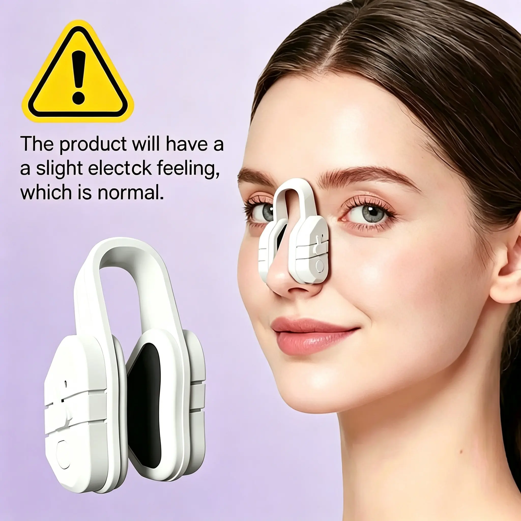 EMS Microcurrent Nose Shaper, 5 Adjustable Intensity Levels, Portable Nose Massager, Home Facial Care Tool, Suitable for Various Nose Types