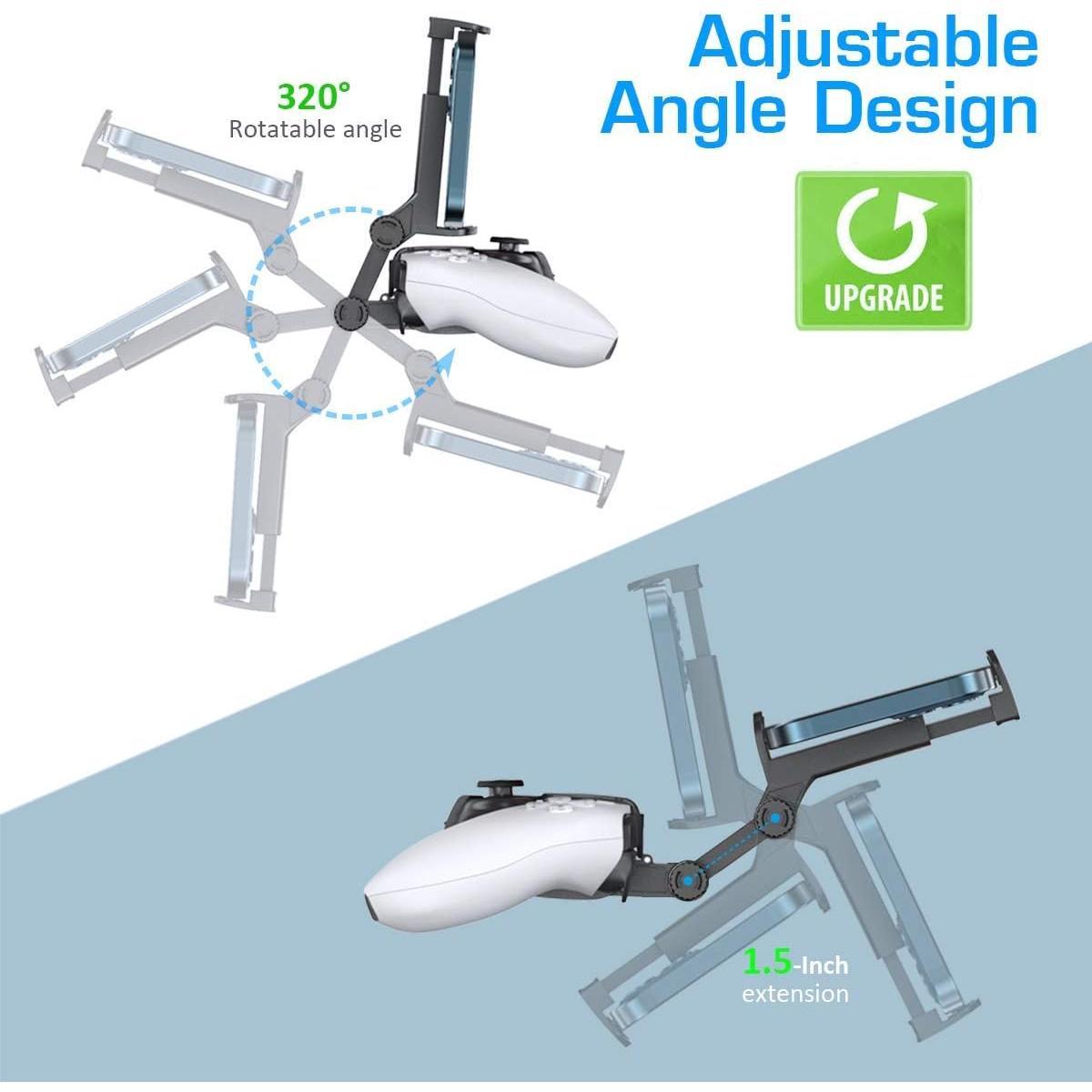 PS5 Controller Phone Mount Clip, Mobile Gaming Clip Cell Phone Stand Holder Replacement for  5 Dualsense Controller Remote Play