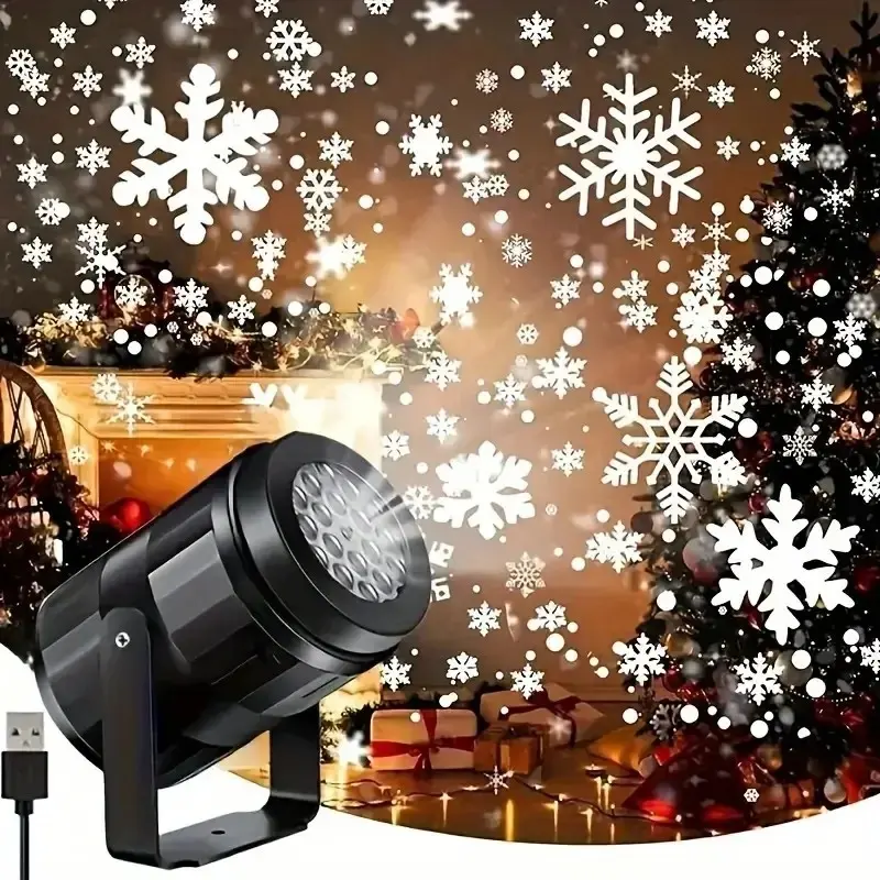 Snowflake lamp Halloween Christmas projector lamp, LED lamp projector decoration, Christmas holiday projector