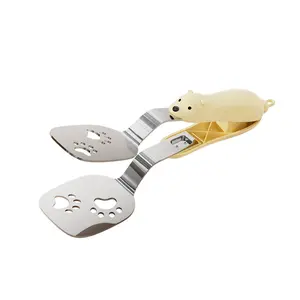 This top-ranked 2in1 spatula tong works as practical flipping turner and durable bbq grill clip. Ideal steak tong & pancake flipper easily lifts tender fish without breaking, functioning as flexible fish spatula and solid food gripper.