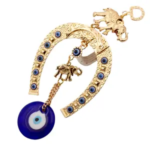 Elephant & Eye Design Hanging Decor, 1 Count Creative Wall Hanging Ornament, Wall Hanging Decor for Home Living Room Bedroom, Golden Hangable Decoration, Boho Decoration, Wall Art Hanging