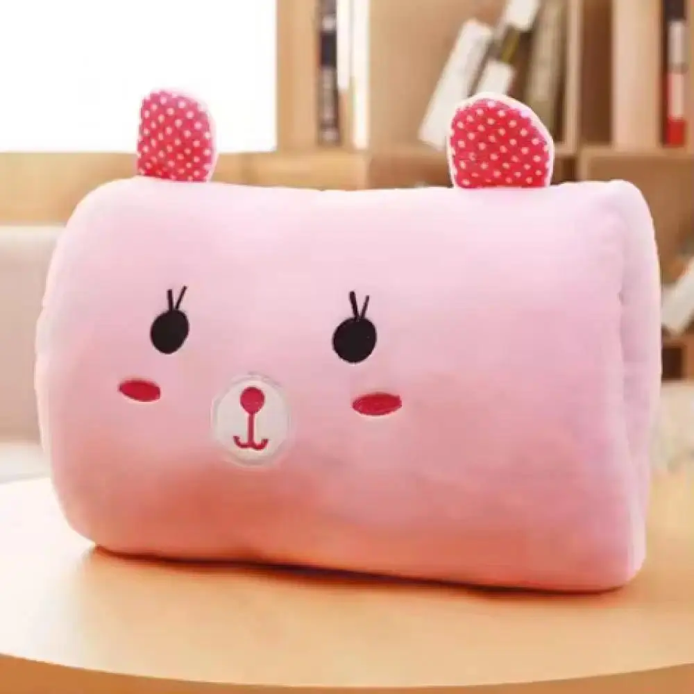 Pink Bear Unisex Plush Hand Warmer Pillow Gloves - 1 Unit Hand Warmer Pillow, 27x18cm Crystal Super Soft PP Cotton Fill Fabric, Winter Warmth Home Supply, Party Gift Nap Cushion, 1 * Hand Warmer Pillow