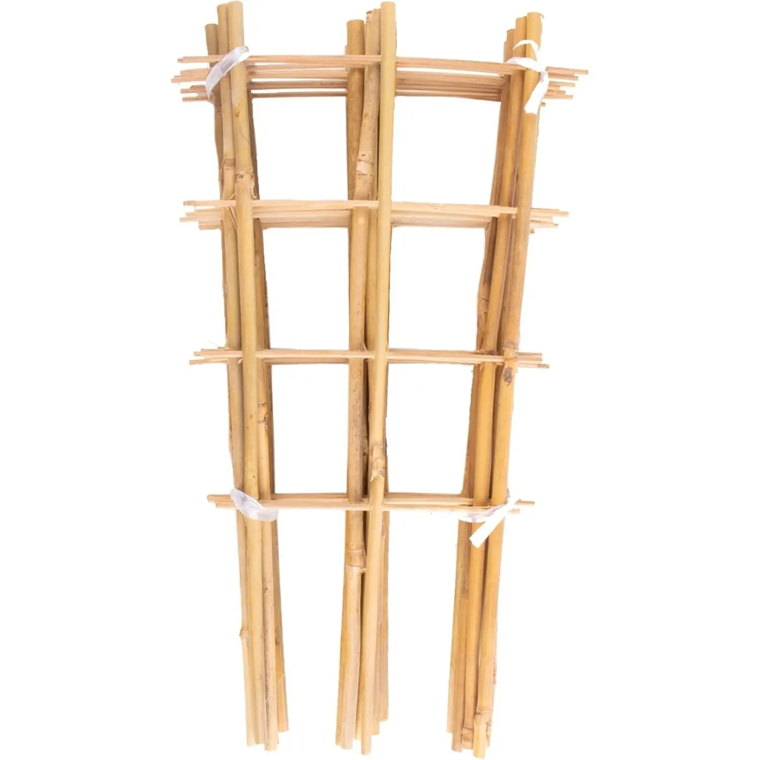 10 Pack Bamboo Trellis for Climbing Plants 16" Natural Garden Ladder Trellis, Fan-Shaped Plant Support Trellis for Potted Plant Decor