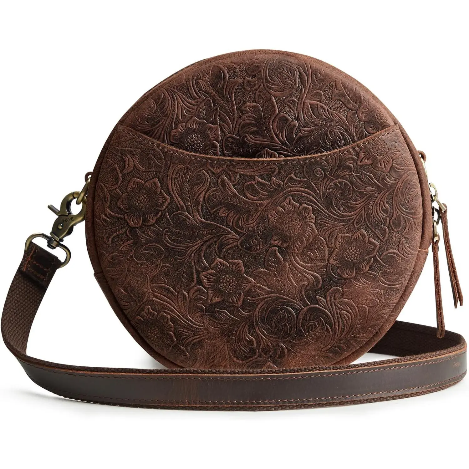 Leather Crossbody Bags for Women Trendy Circle    Bag Designer Round Purses