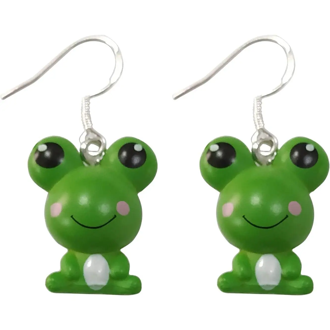 Cute Green Frog Earrings Kawaii  Dangle
