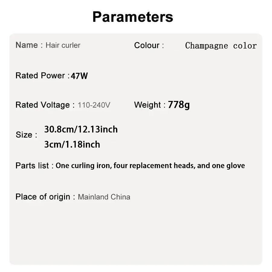 5 in 1 Hair Curler, 1 Box Multifunctional Automatic Hair Curler, Hair Styling Tool for Home & Salon Use