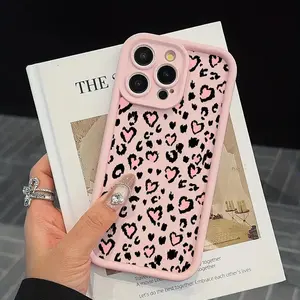 animal leopard print for use with iPhone 17 air 16 Pro max 15 plus 14 Pro 13/12/11/X/XR/XSMAX soft Shockproof phone case compatible with Samsung Galaxy S25 ultra S24 plus S23 FE S22/S21 cuteee simple fresh Shockproof aesthetic