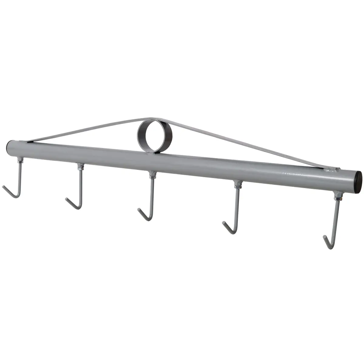 Gray 36.2 Inch Chain Link Fence Stretcher, Coated High‑Strength Steel Fence Pulling Tool with 5 Reinforced Thick Hooks, Heavy‑Duty Anti‑Rust Fence Stretching Tool for Farm Yard Garden Industrial DIY Fence Installation & Repair
