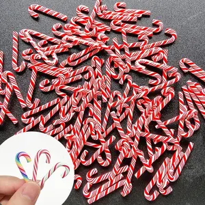 10/20/30/50pcs Mini Christmas Candy Cane DIY Crafts Red White Green Rainbow Candy Canes Ornaments Christmas Decorations New Year