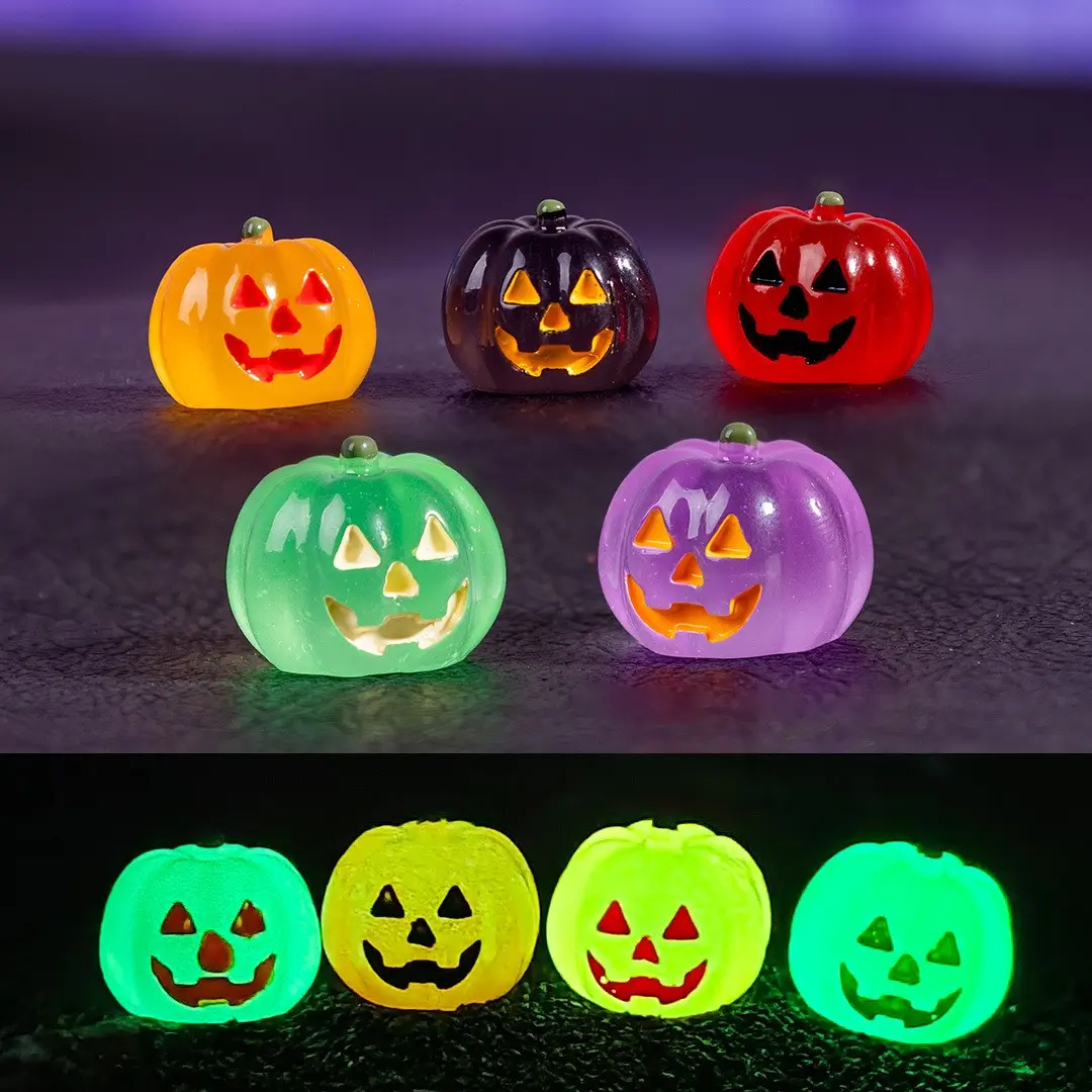 Halloween Jack Pumpkin Head Resin Crafts, DIY Desk Decoration, Car Ornament, Hanging Ornaments, Unique Halloween Accessory, Perfect for Festive Decorations