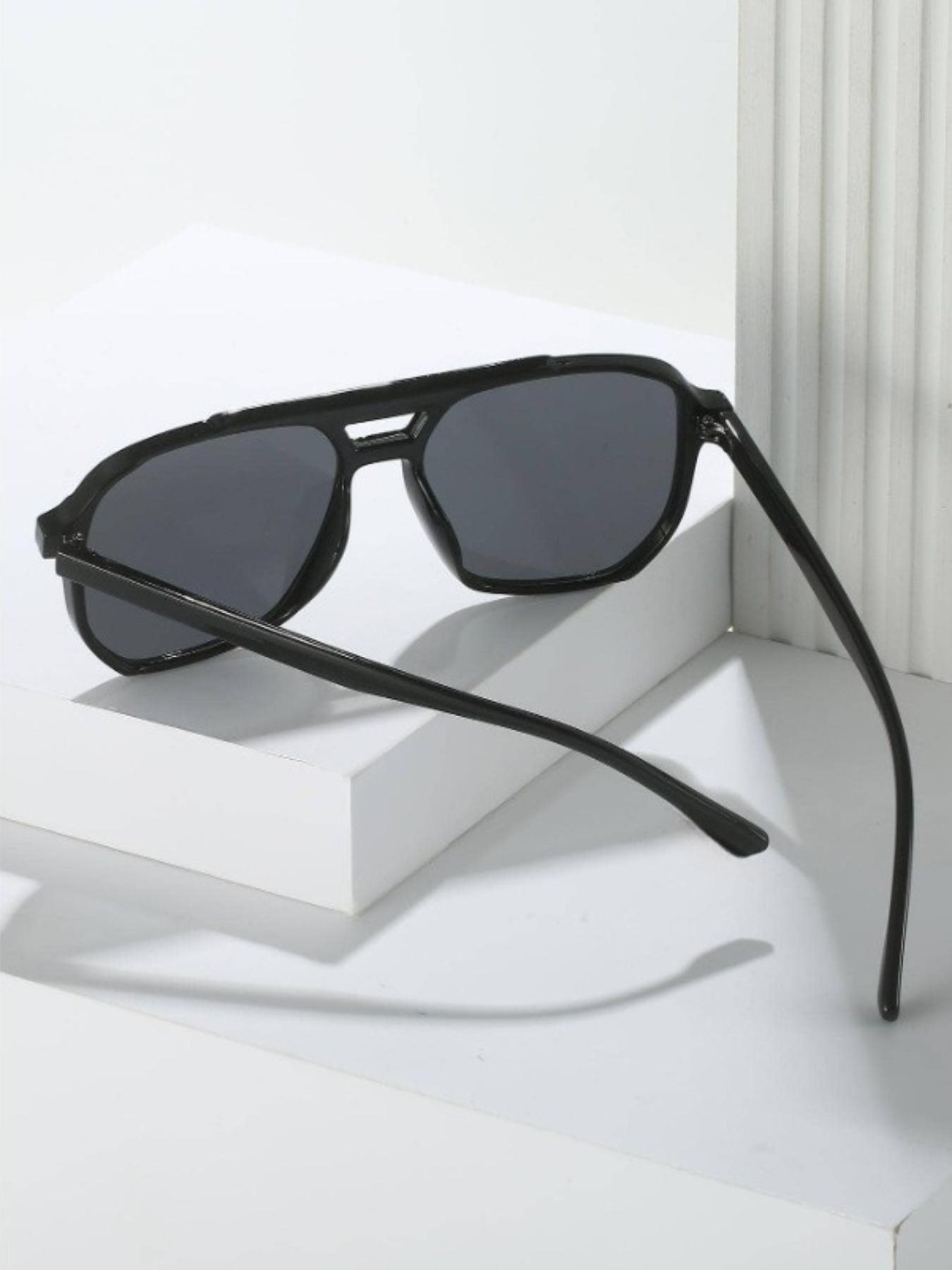 Unisex Vintage Aviator Frame Eyeglasses, Trendy Casual Eyewear for Travel Use, Fashion Accessory for Outdoor Activities