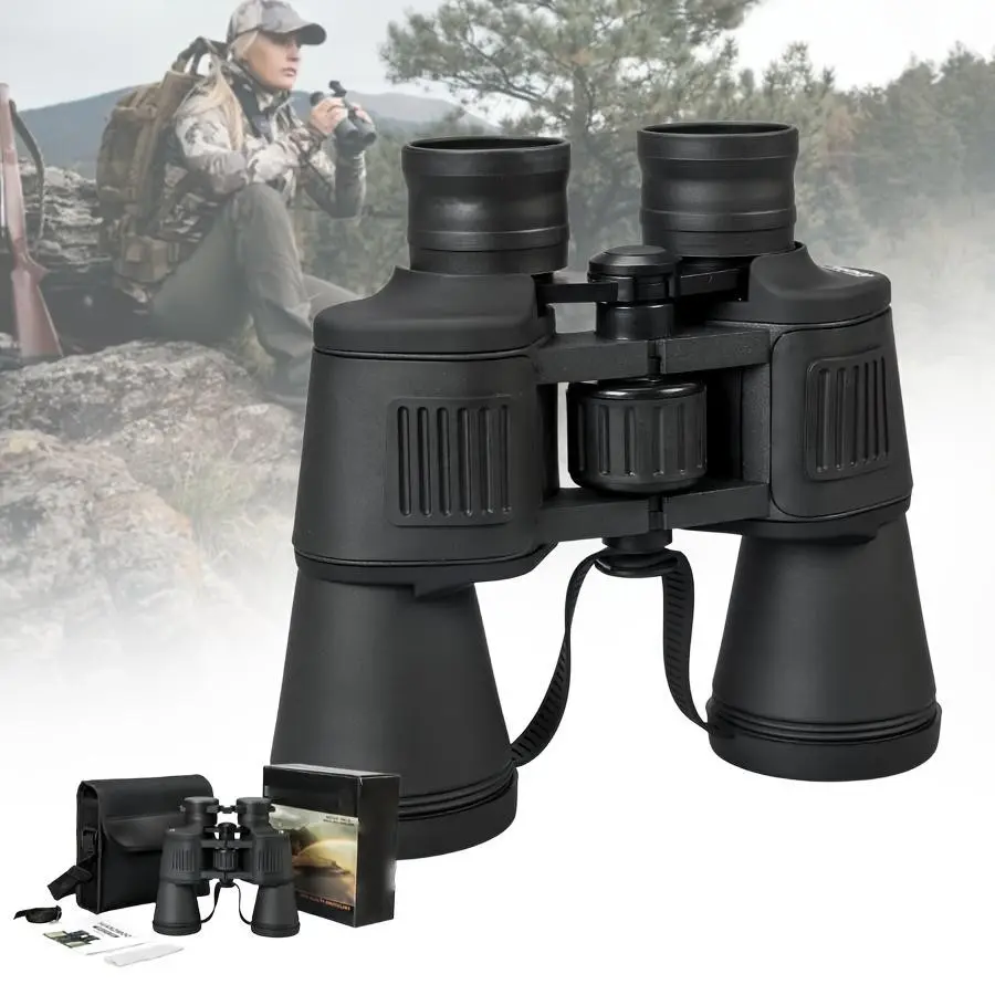 Portable 10x50 Camping Binoculars, Full Optical Multilayer Coating, Shockproof Body, Ideal for Hiking, Fishing, Wildlife Observation, Outdoor Exploration, Travel Binoculars