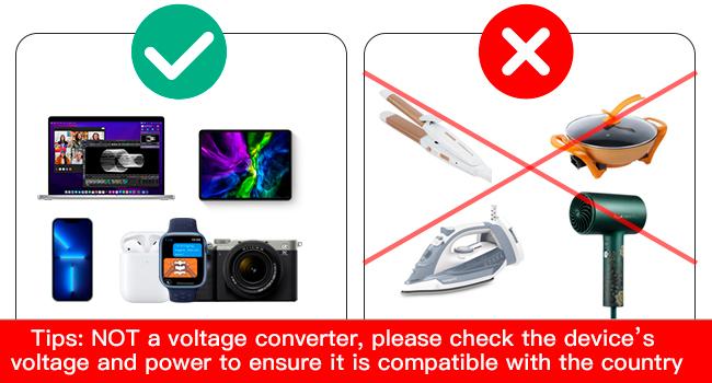 2 Pack European Travel Plug Adapter, Mifaso International Power Plug Adapter with 3 Outlets 3 USB Charging Ports(2 USB C), Type C Plug Adapter Europe Travel Essentials to Spain Italy France