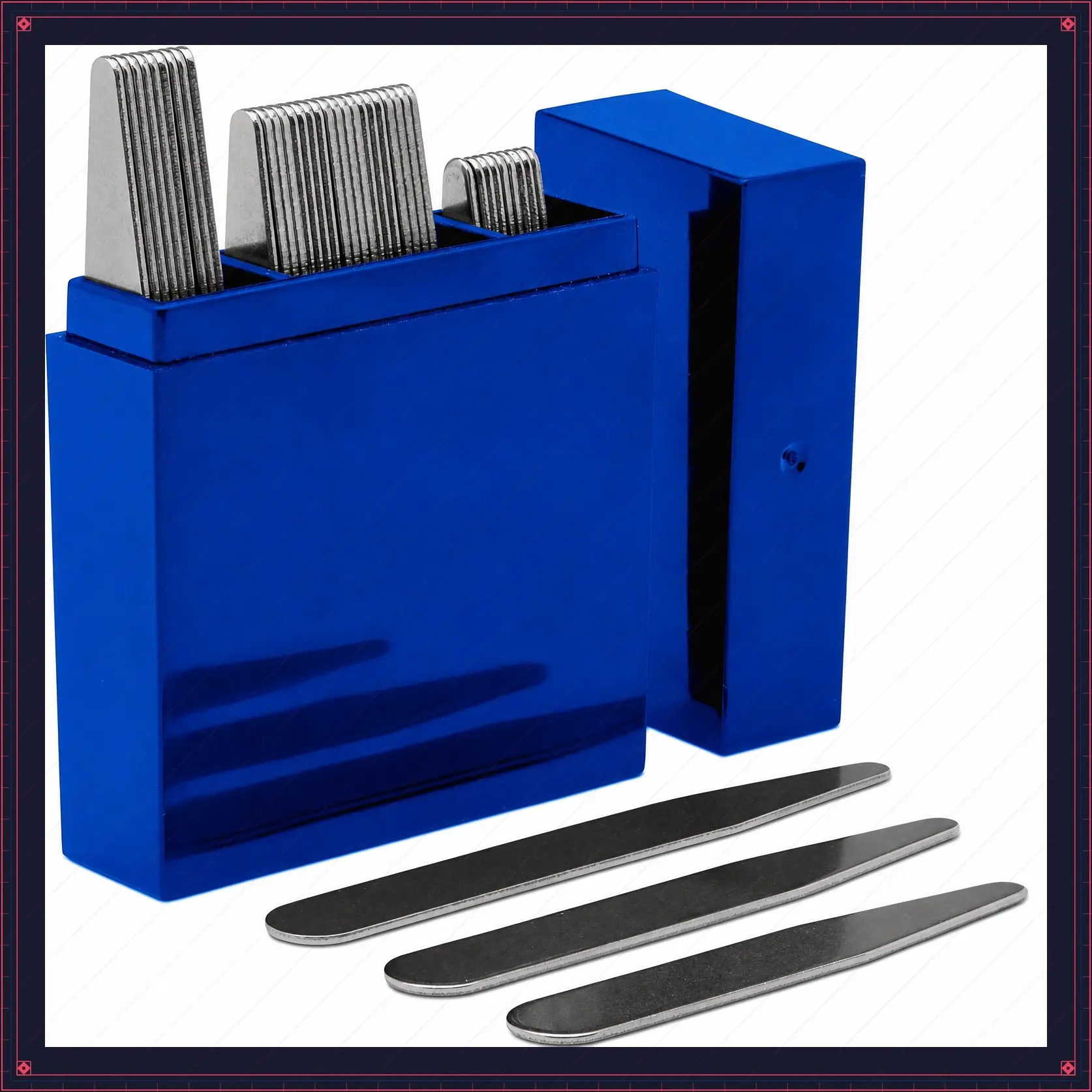 40 Pack Stainless Steel Collar Stays for Men - Metal Dress Shirt Collar Inserts in 3 SizesGift