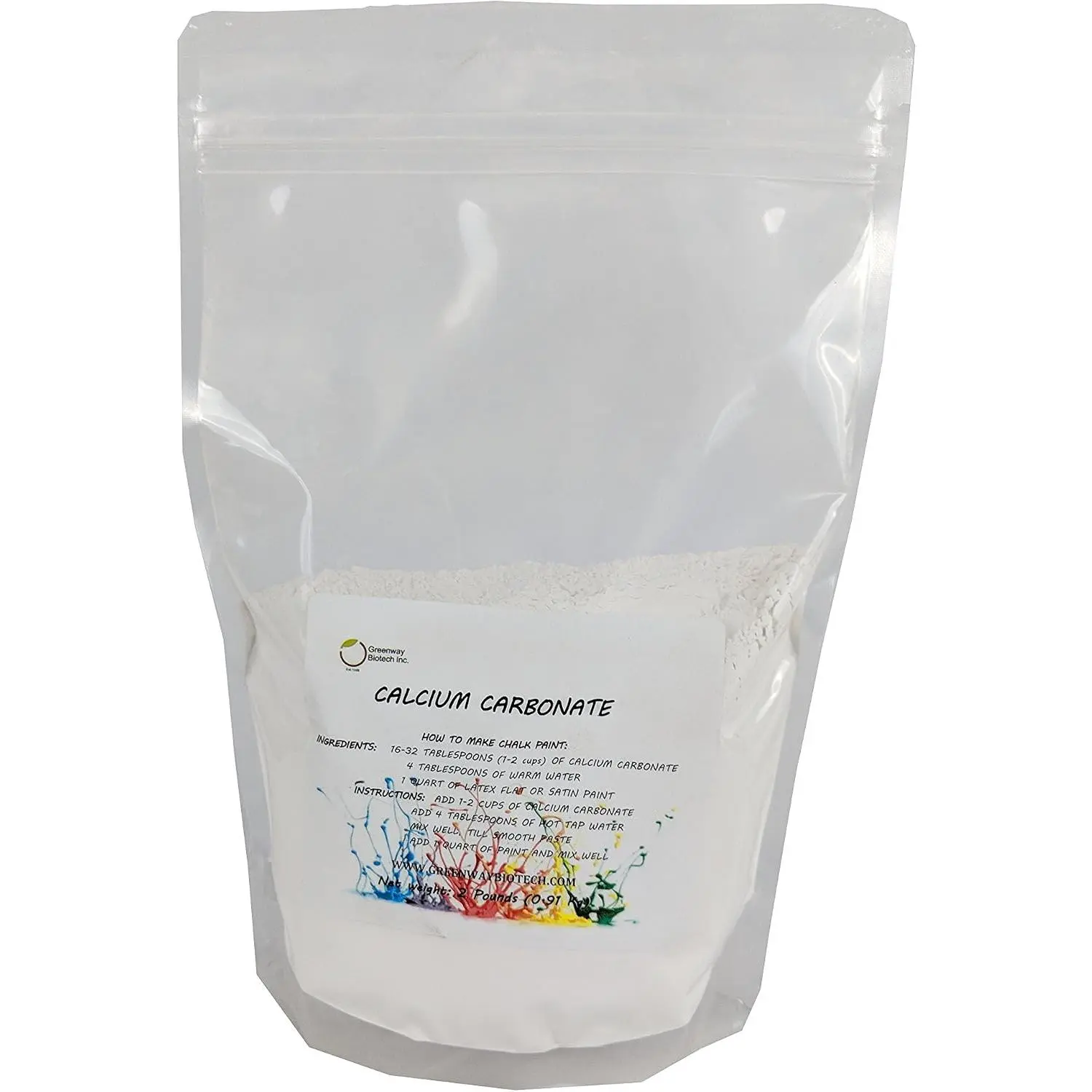 Calcium Carbonate -  Antacid Limestone Rock Dust Very Fine  for, , Chalk  Texture Additive, and Other DIY Projects (2 Pounds)